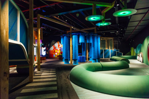 Colourful exhibition space