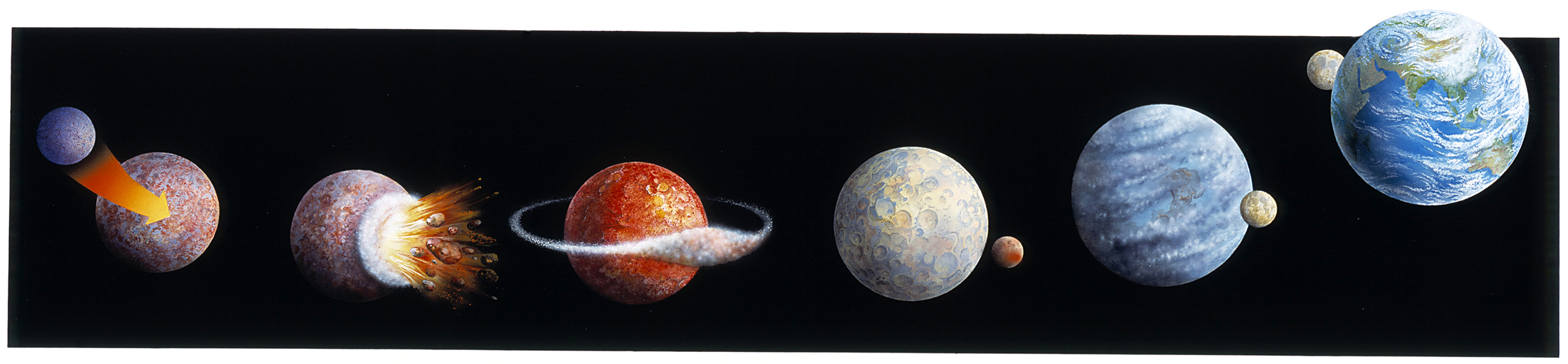 Formation of the Moon according to impact theory