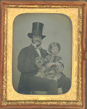 Photograph of John Twycross and his son John William Twycross, circa 1874.
