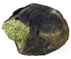 Olivine bomb mineral specimen