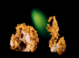 Gold with quartz mineral specimen 