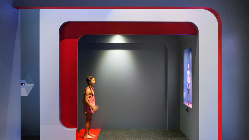 Girl using interactive