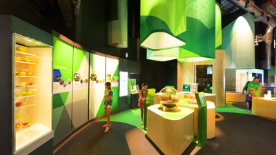 visitors in the exhibition space