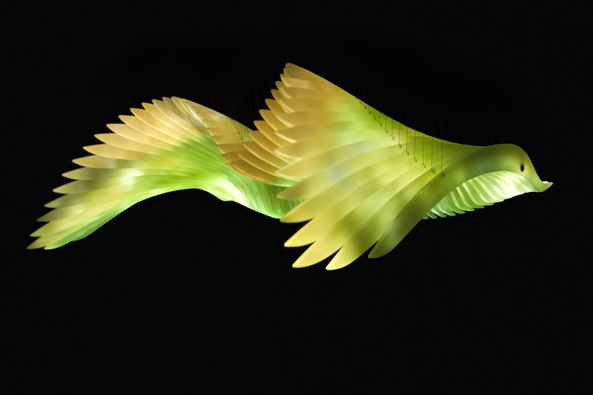 Artwork depicting bird wings