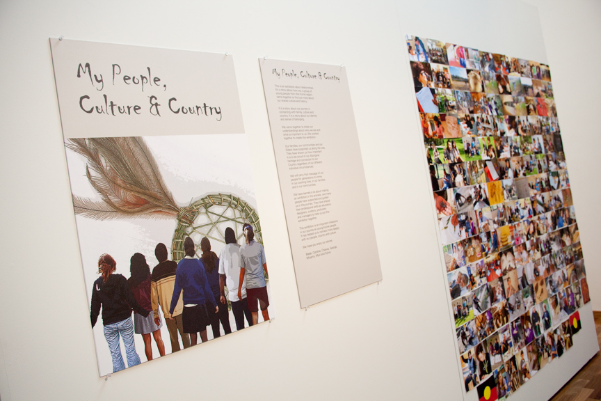 Guests attended a smoking ceremony and performance at Benalla Art Gallery as part of the My People, Culture and Country exhibition.