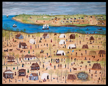 Batman's Treaty, a landscape painting by artist Marlene Gilson, 2014