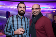 Artist Steaphan Paton and Paul Paton at the Boorun's Canoe exhibition opening