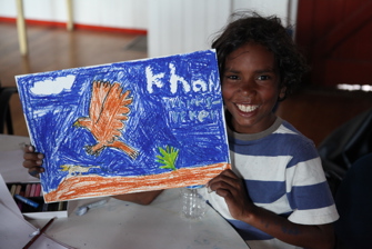 The participants in the Naghlingah Boorais project created beautiful artworks which are on display in the exhibition.