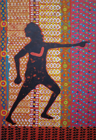 The Great Black Pointer: painting by Pitcha Makin Fellas, 2015