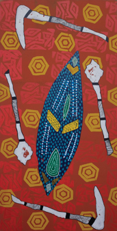 Arm Yourself: painting by Pitcha Makin Fellas, 2015