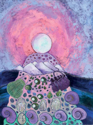 Artwork titled The Creation of Tasmania, Trowenna by Lisa Kennedy