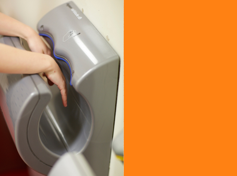 Hands in hand dryer