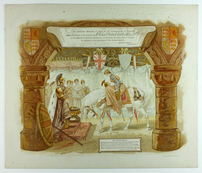 Invitation - Opening of the Parliament of the Commonwealth of Australia, Melbourne, 1901.