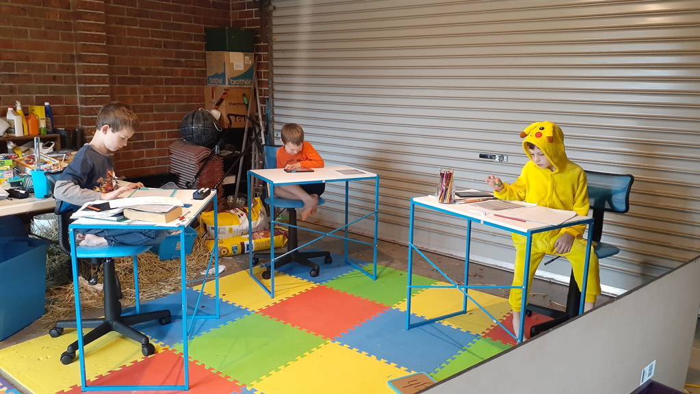 Children sitting at desks
