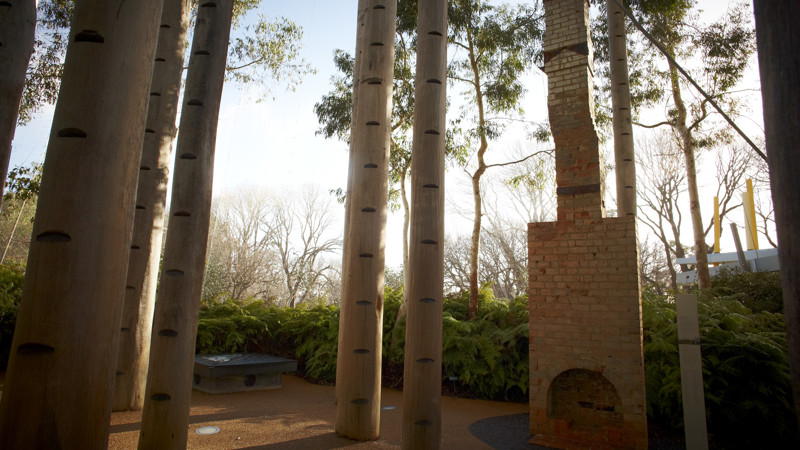 A chimney amongst some trees