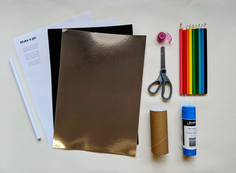 Paper kaleidoscope activity