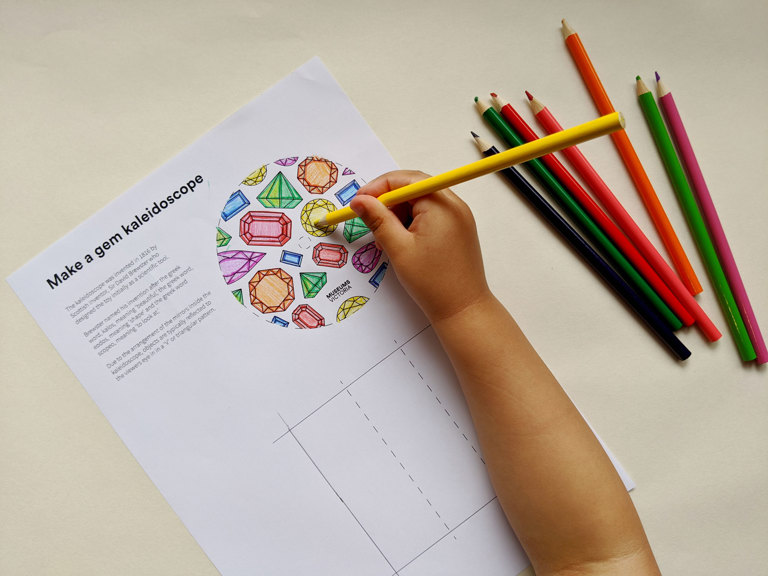 Paper kaleidoscope activity