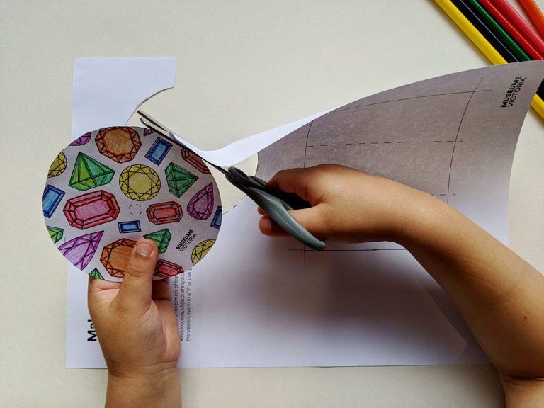 Paper kaleidoscope activity