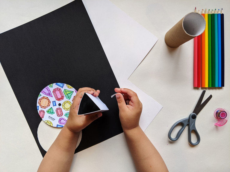 Paper kaleidoscope activity