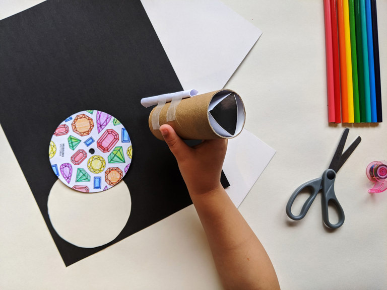 Paper kaleidoscope activity