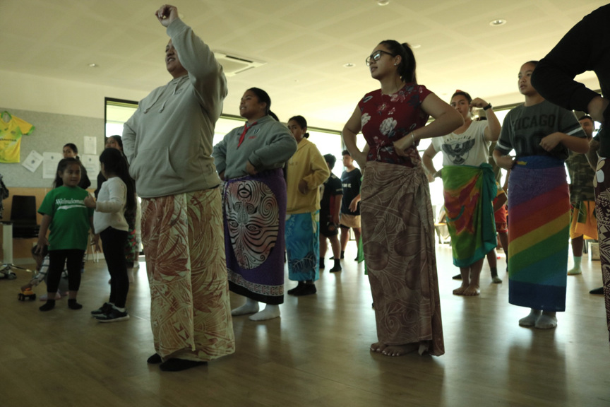 Group of women and girls rehearsing