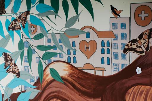 Mural painted on a fence