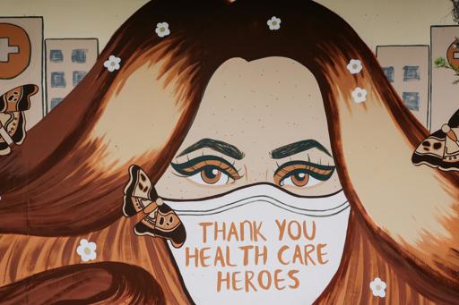 Mural painted on a fence