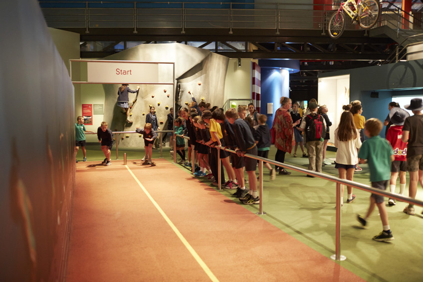 Children in the Sportsworks exhibition 