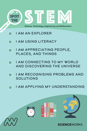 "Spot the STEM" poster: "I am an explorer"