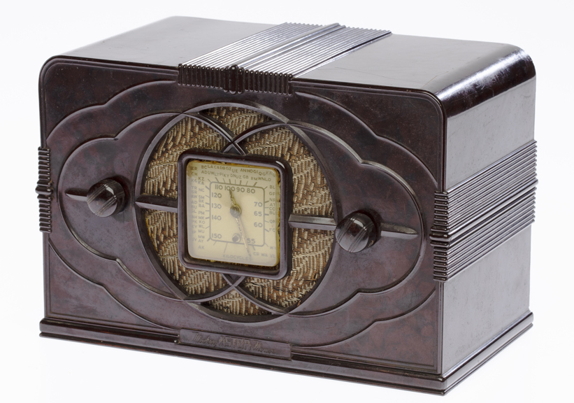 an old brown coloured radio