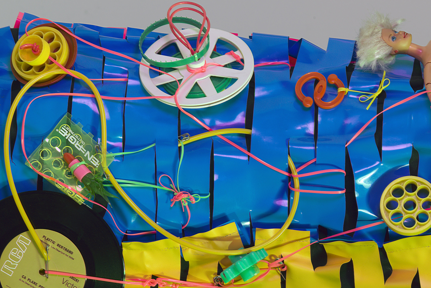 an amalgamation of different types of colourful plastic