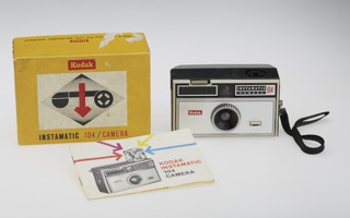 Camera box, camera and instruction booklet