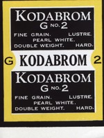 Small colour printed label. Yellow, black and white background with black and white text.