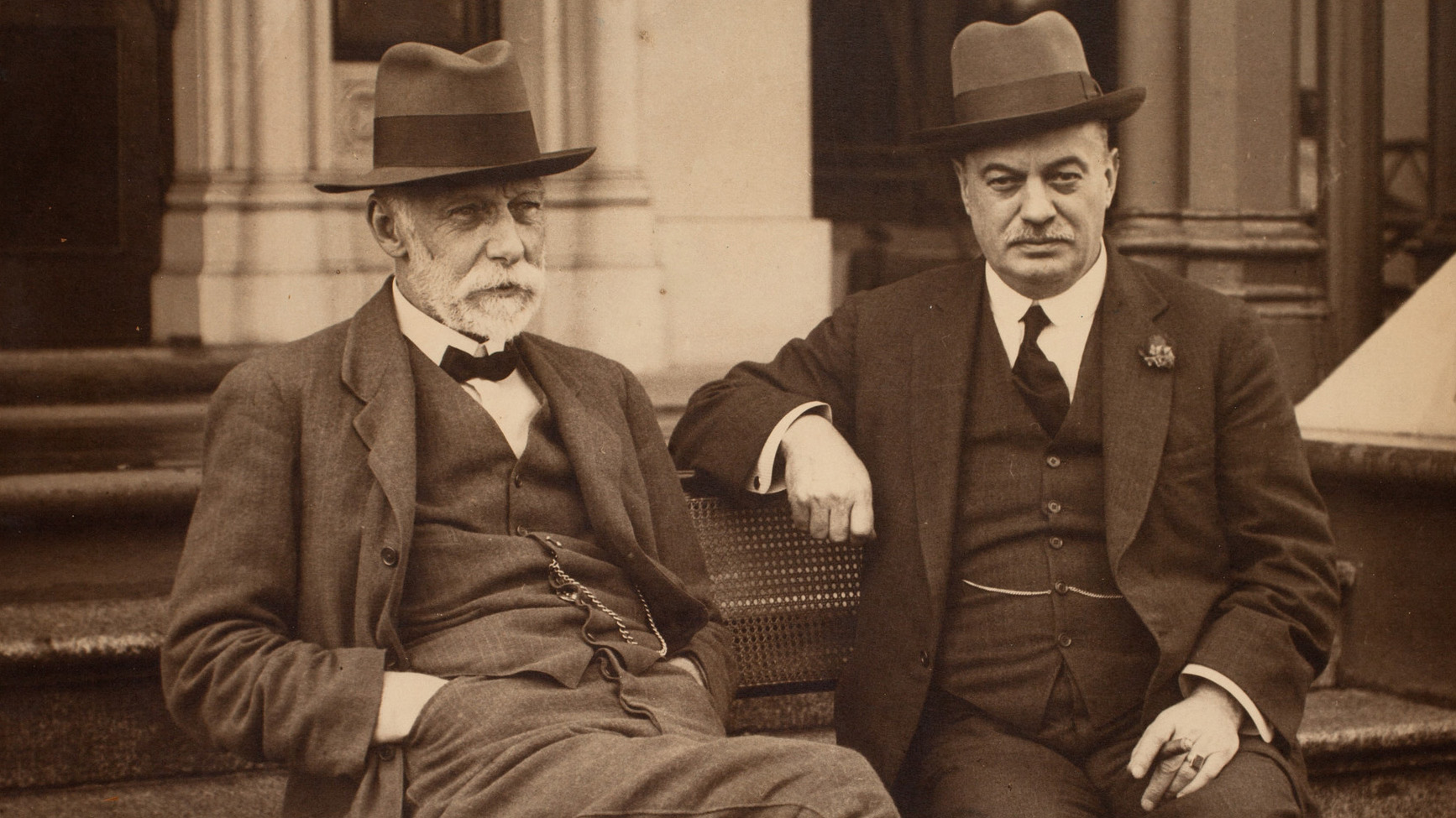 Two man sitting on a bench