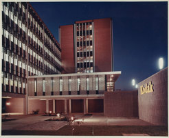 External of a brick 1960s building