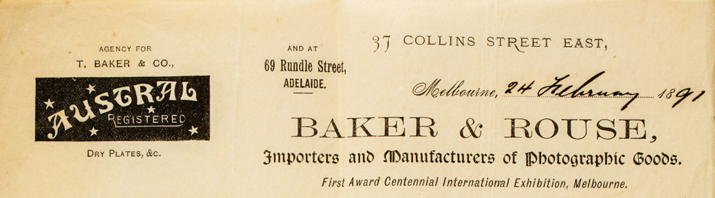 Closeup of company logo