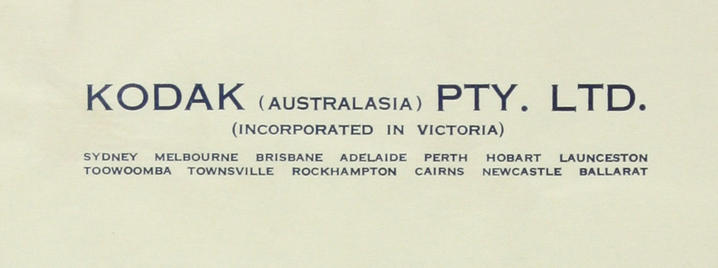 Closeup of company logo