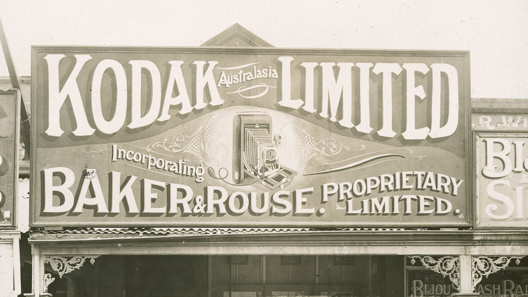 Detail of a shop sign