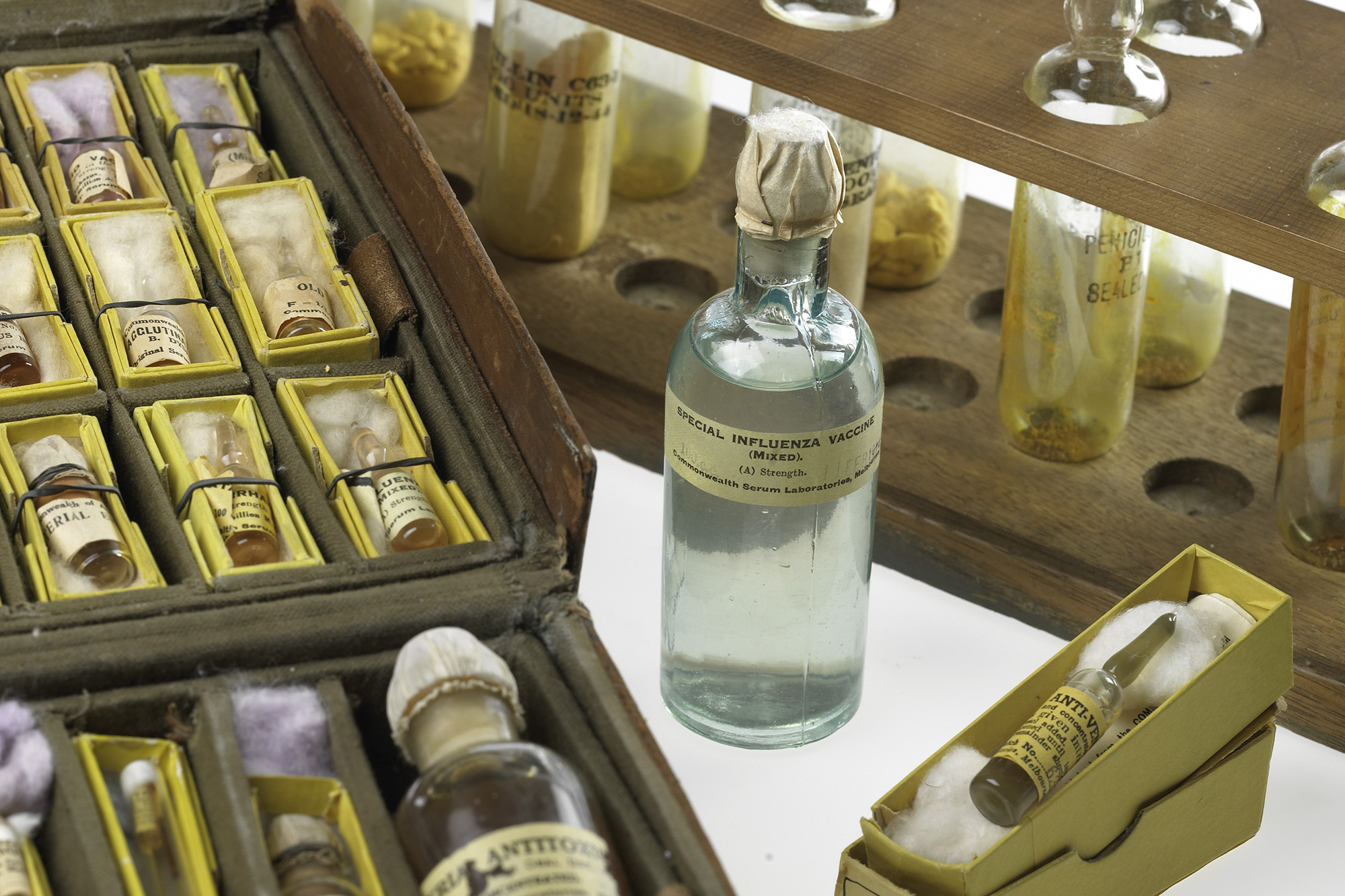 a photo of several small bottles 