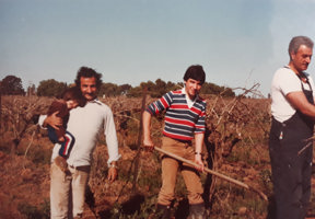 A family work on their farm