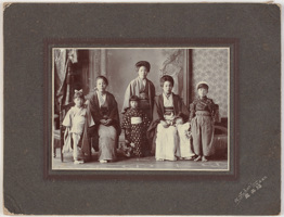 Setsutaro Hasegawa’s extended family in Sapporo, Japan, circa 1909, possibly sent to remind him of his duties back home