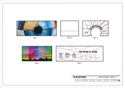 This folio page depicts the final presentation of Sasha Joe’s Visual Communication Design presentation ‘Videre Exhibition’.