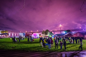 Sciencworks oval at night