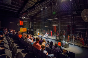 Families watching Lightning Room show