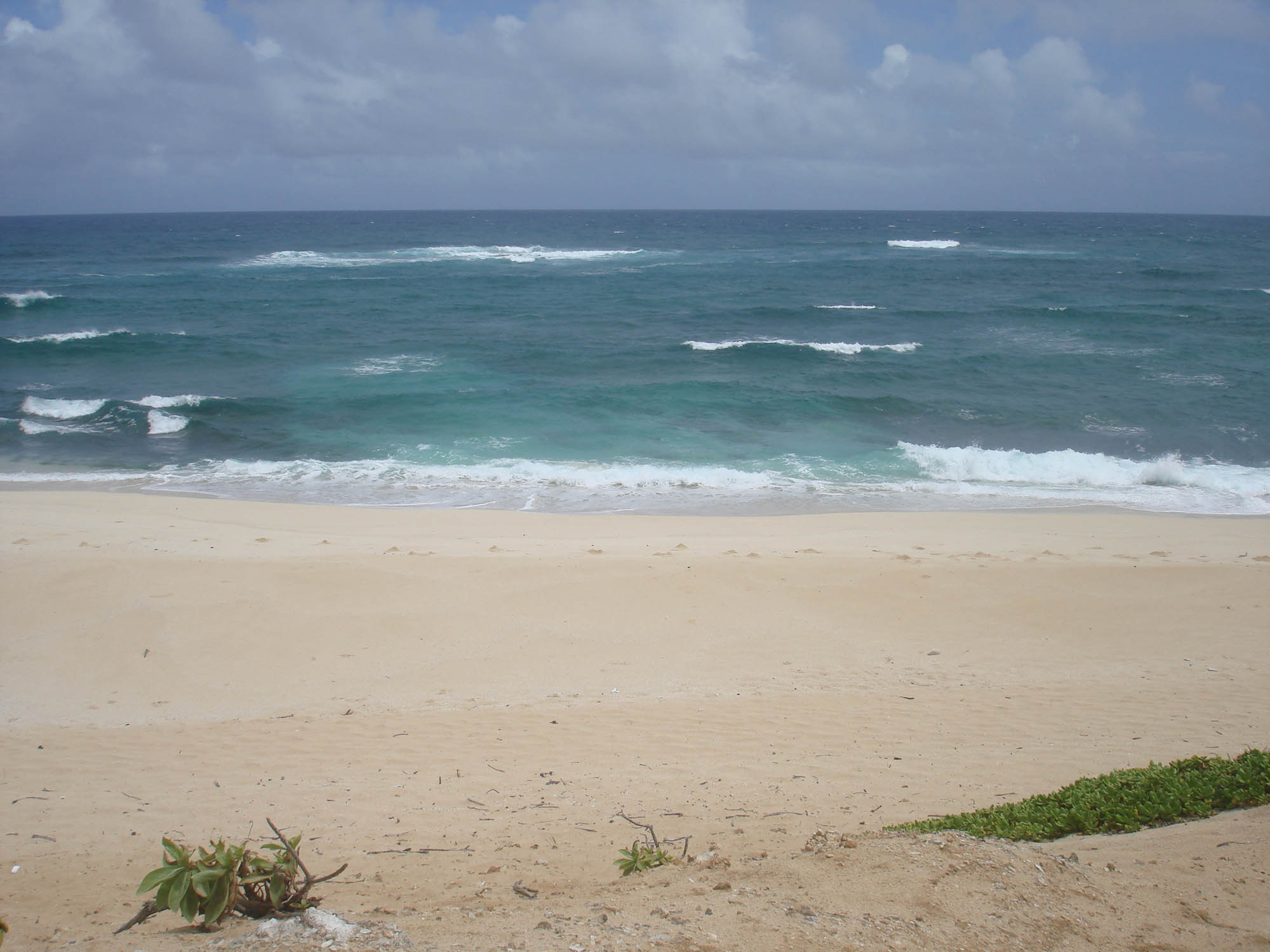 Beach with storm clouds