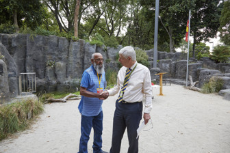 Two men shaking hands