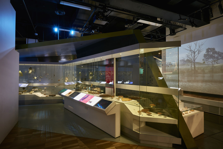 575 million years ago / 'Life evolves in the oceans' section of 600 Million Years exhibition