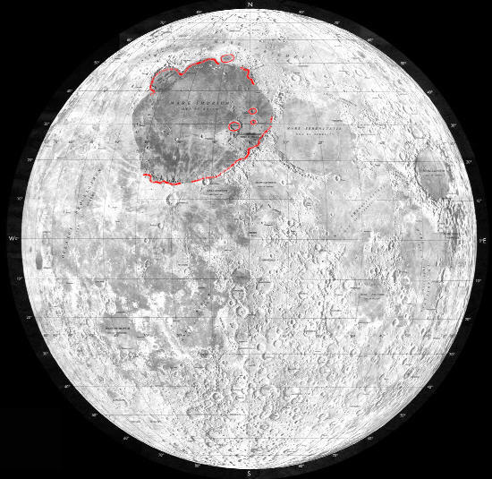 The Moon showing Mare Imbrium