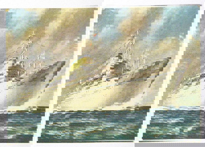 Shipping line postcard