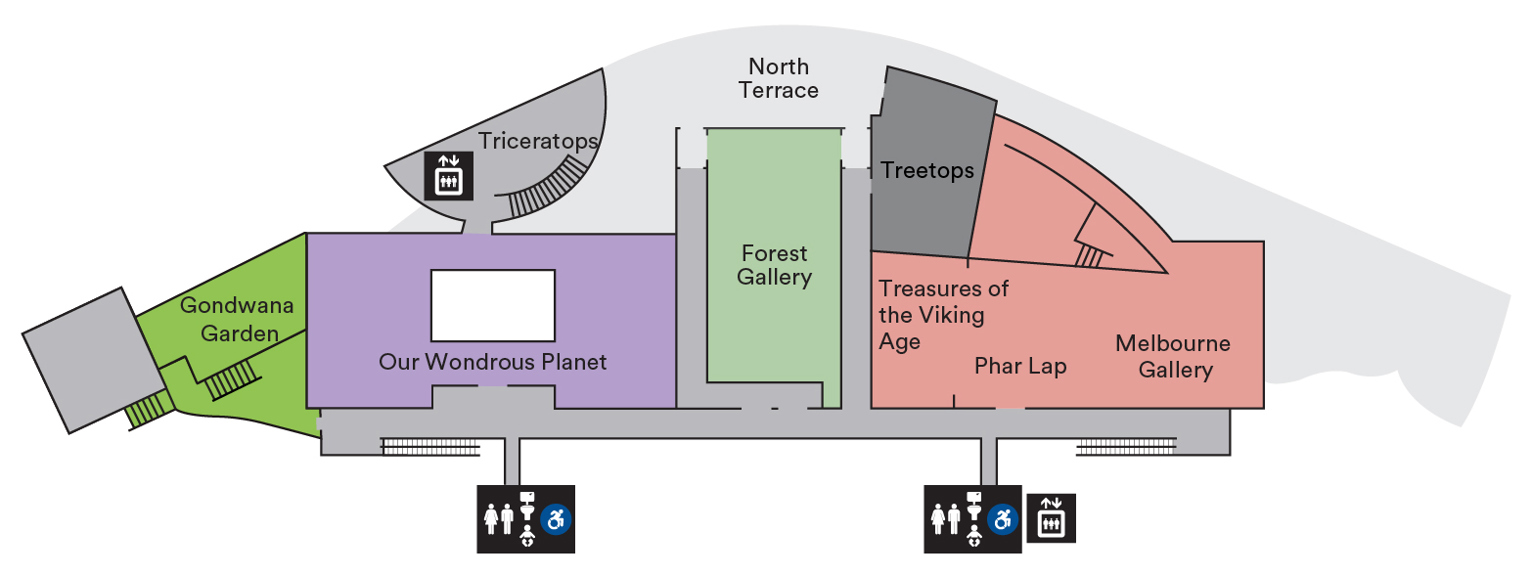 Melbourne Museum Upper Level Map